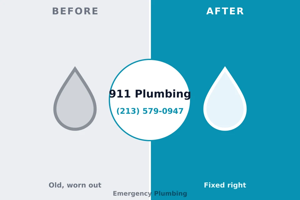 Before and after: plumbing repair Bliss Corner, MA